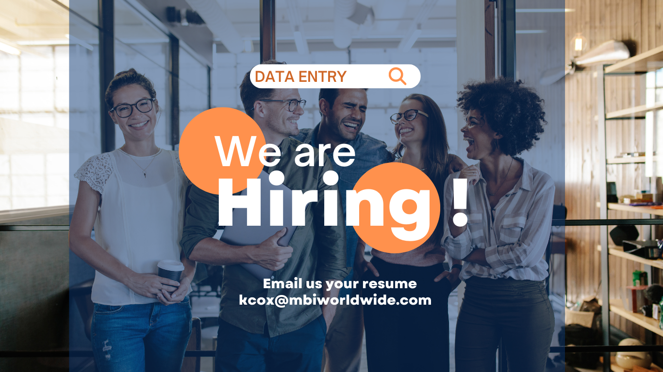 We are hiring for Data Entry